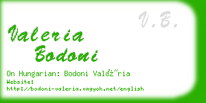 valeria bodoni business card